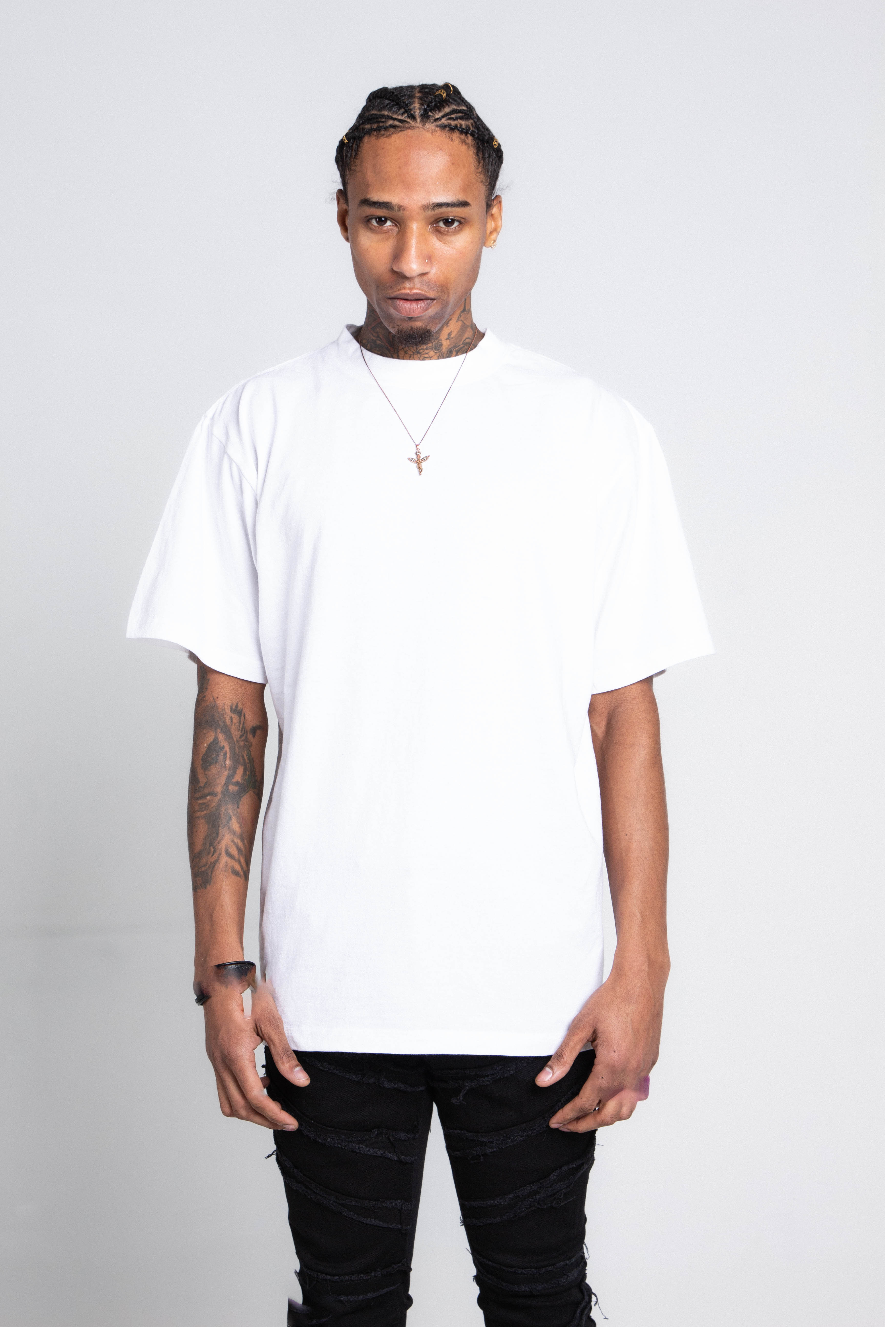 AJPT300GM STONE WASH HEAVY TEE