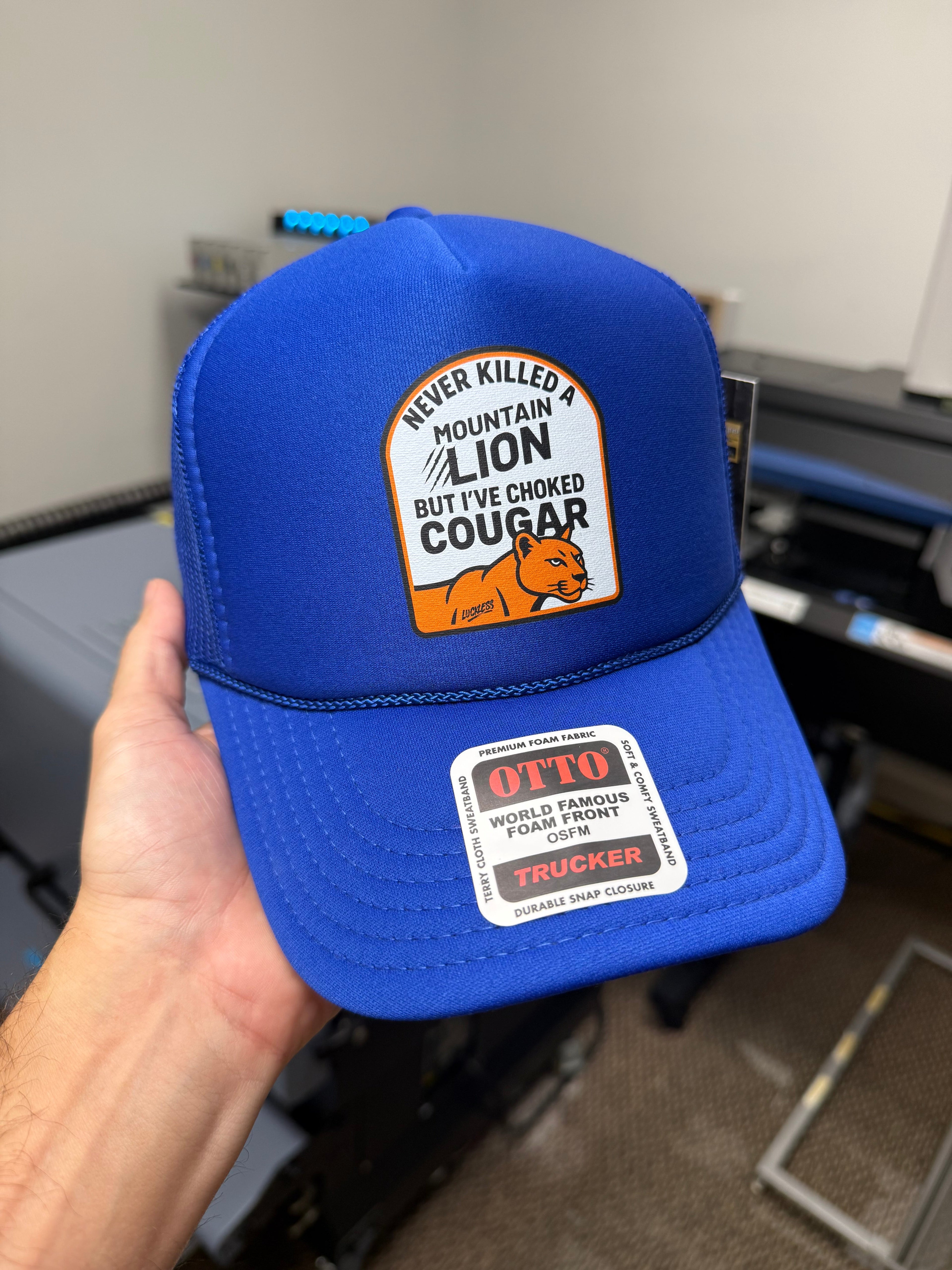 Choked a Cougar Trucker Hat