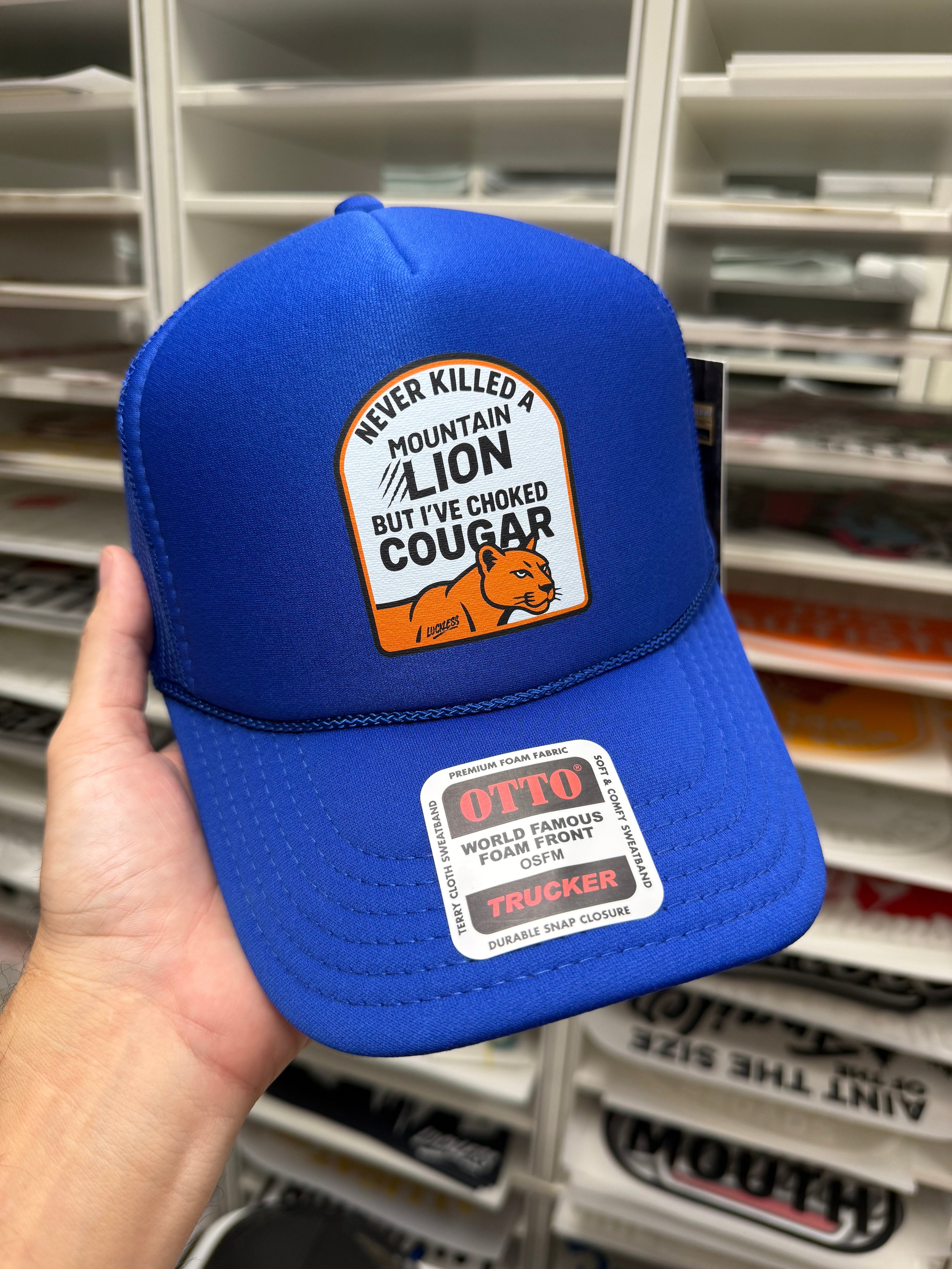 Choked a Cougar Trucker Hat