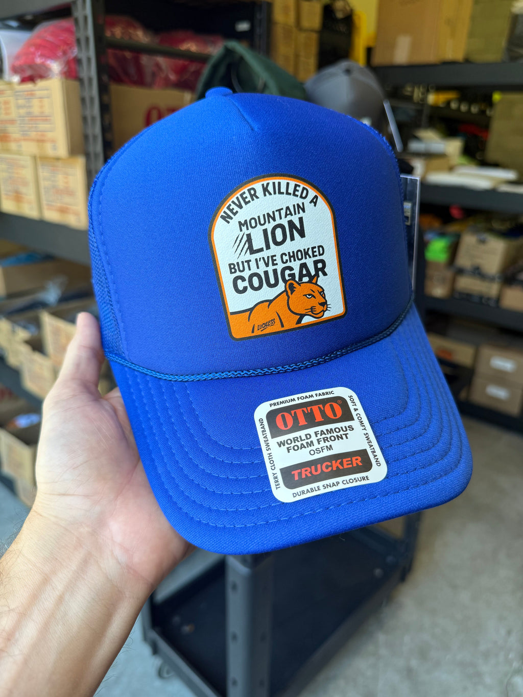 Choked a Cougar Trucker Hat